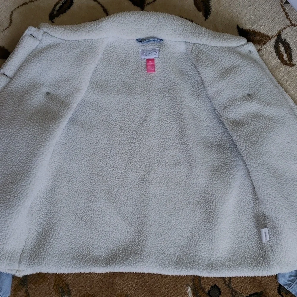 GIRL'S CHILDREN'S PLACE LINED DENIM JACKET SIZE 16 XXL